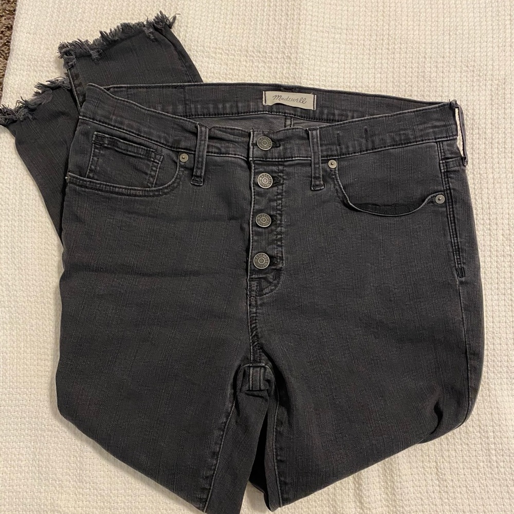 Madewell Black Distressed Jeans